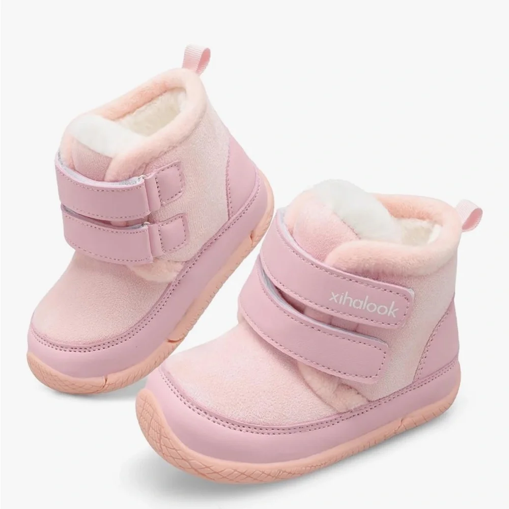 Amazon Pink Kids Boots with Velcro Straps